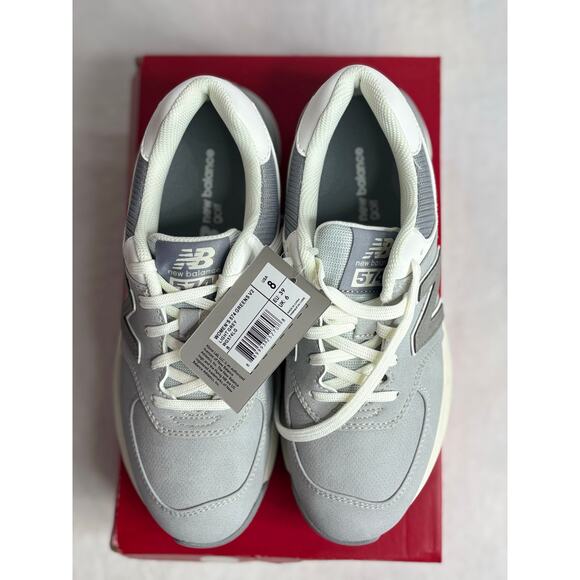 New Balance Women’s Lt Grey 574 Greens V2 (US Size 8) NIB spikeless golf shoes - Picture 3 of 6